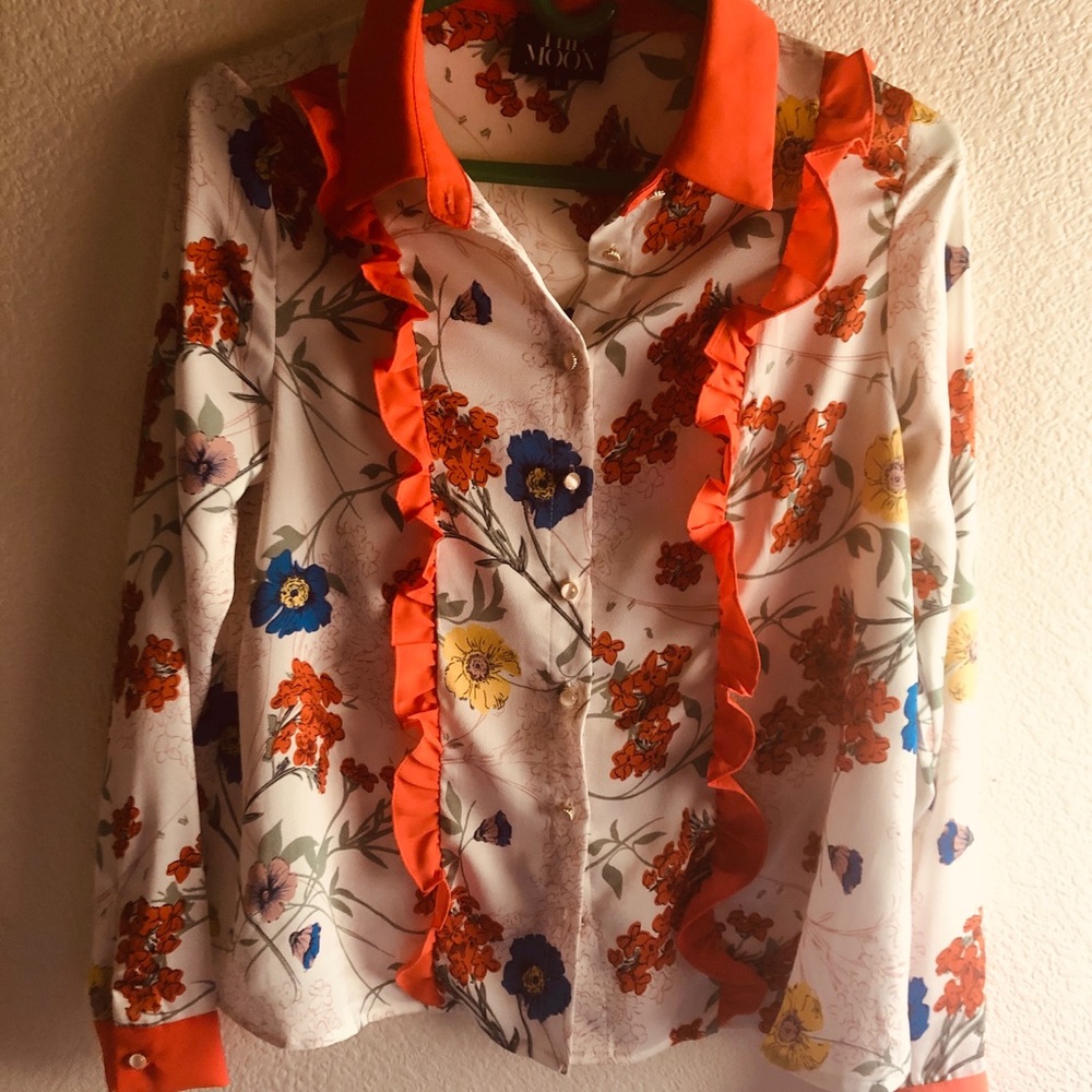 Boutique flower blouse